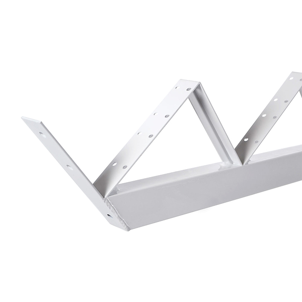 Pylex Stair Riser, 18-1/8 in L, 40 in W, Aluminum, White, Powdered 14022